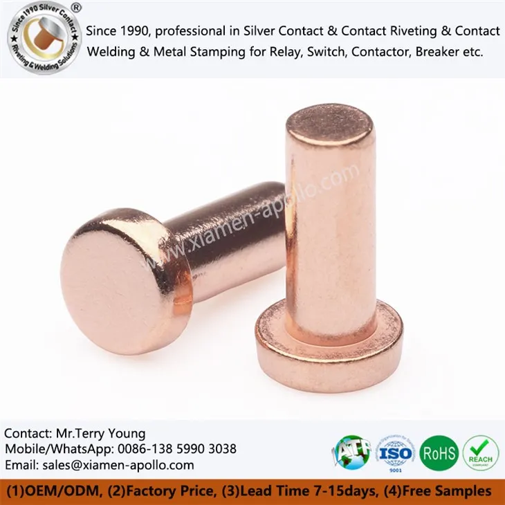 Solid Silver contacts for electrical
