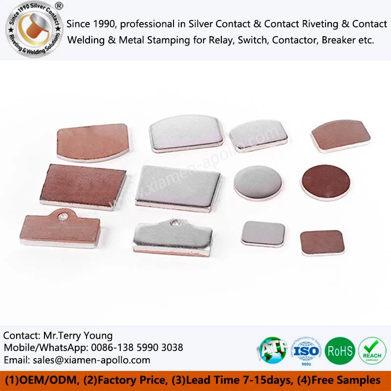 Custom Brazed Composite Rivet Electrical Contacts