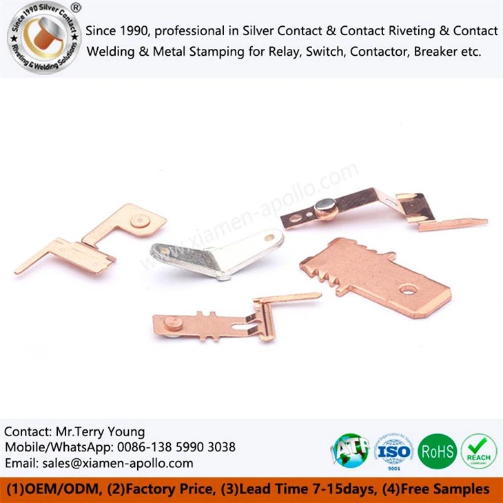 Moving Spring Contact Riveted Assembly Moving Spring Contact Riveted Assembly