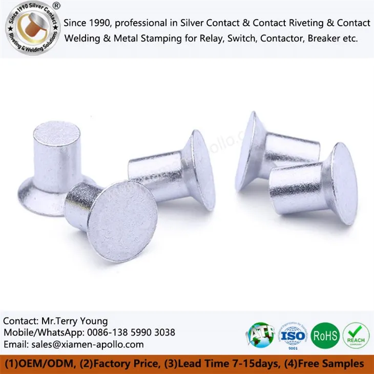 Contactes elèctrics de plata plana