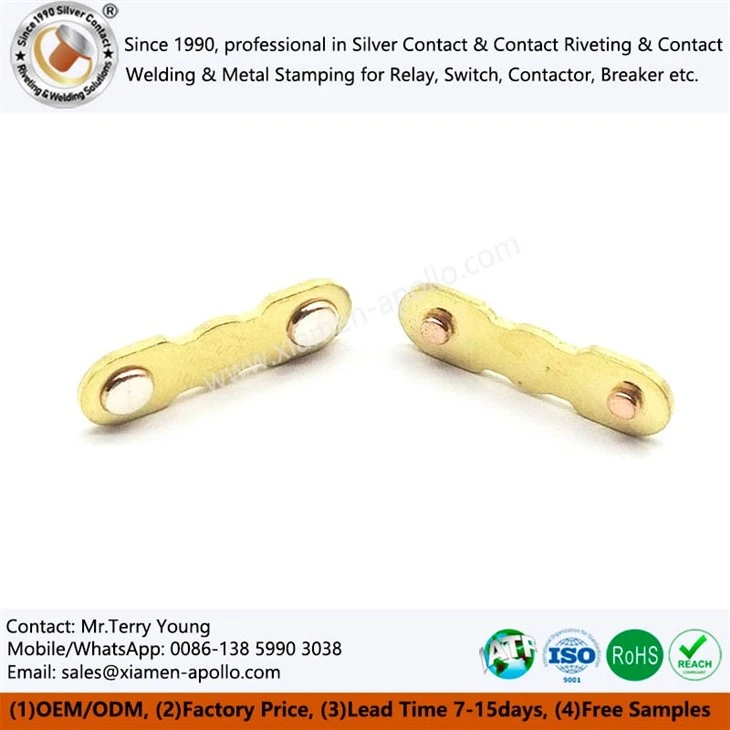 Riveted Contact Copper Stamping Assembly Riveted Contact Copper Stamping Assembly