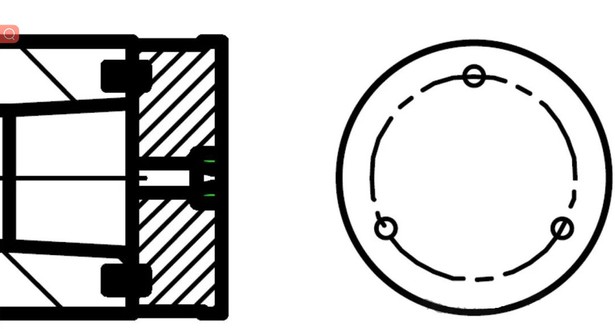 Schematic diagram of the connection between the extrusion die and the extrusion rod Schematic diagram of the connection between the extrusion die and the extrusion rod