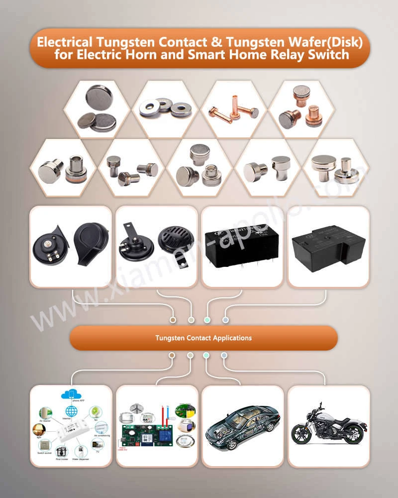 Horn Contact Wolfram and Tungsten Wafer for Electric Horn and Smart Home Relay Switch Horn Contact Wolfram and Tungsten Wafer for Electric Horn and Smart Home Relay Switch