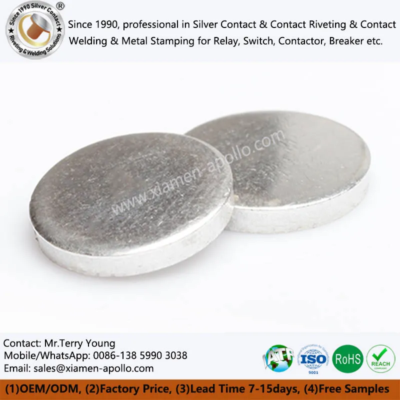 Contacte elèctric de plata Brazed