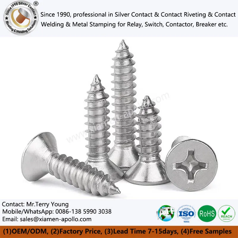 Cargols avellanats d'acer inoxidable