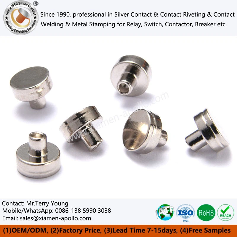 Industrial Tungsten Brazed Contacts Rivets